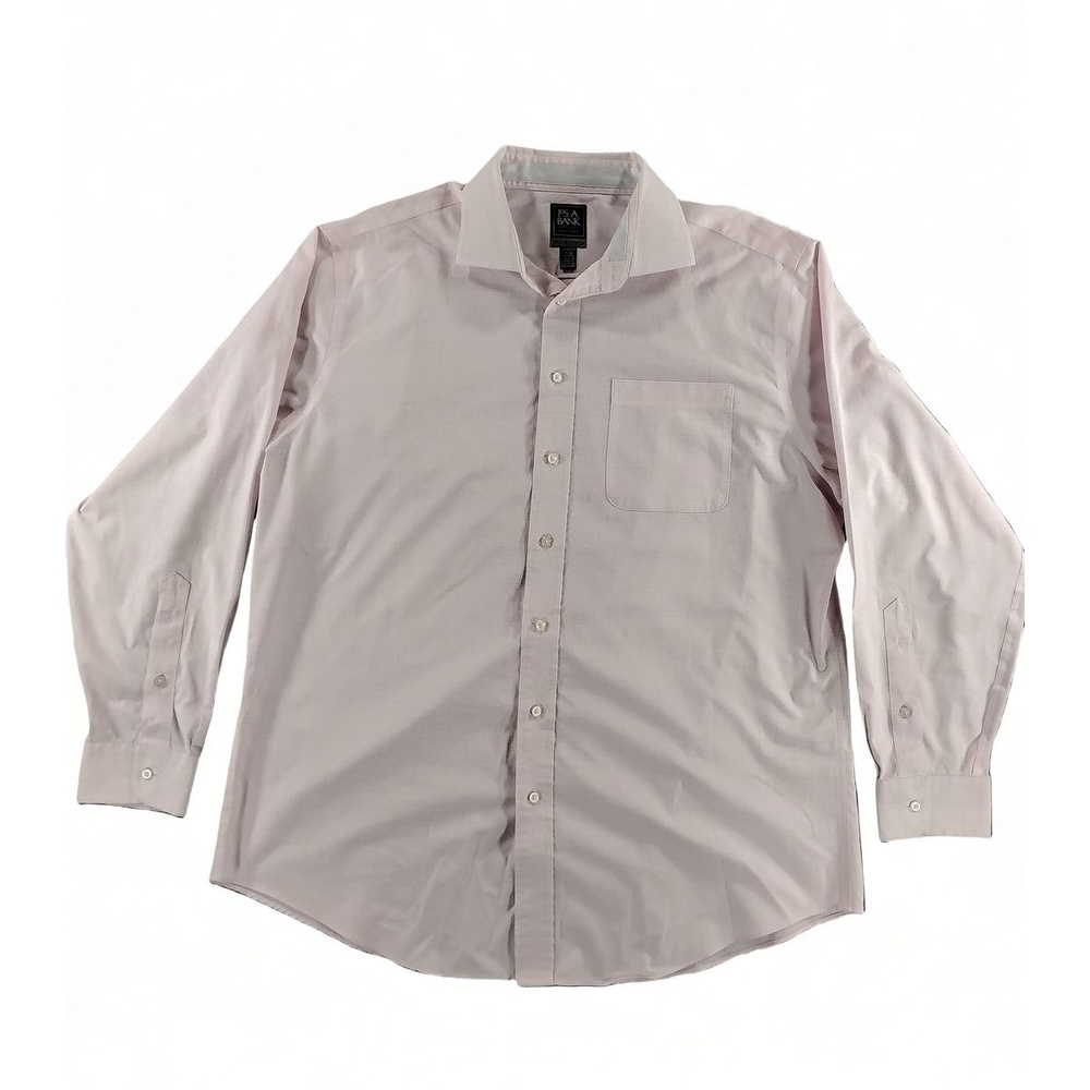 Minimalist Preppy Jos. A. Bank Traveler Travel Tech Dress Shirt 17 1/2-35 Cotton